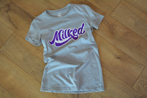 Milked Classic Logo Ladies T-Shirt - Purple / X-Small