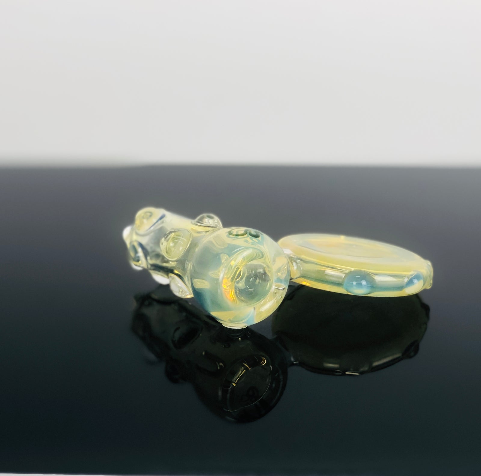 603 Glass Flat Pipe - Yellow