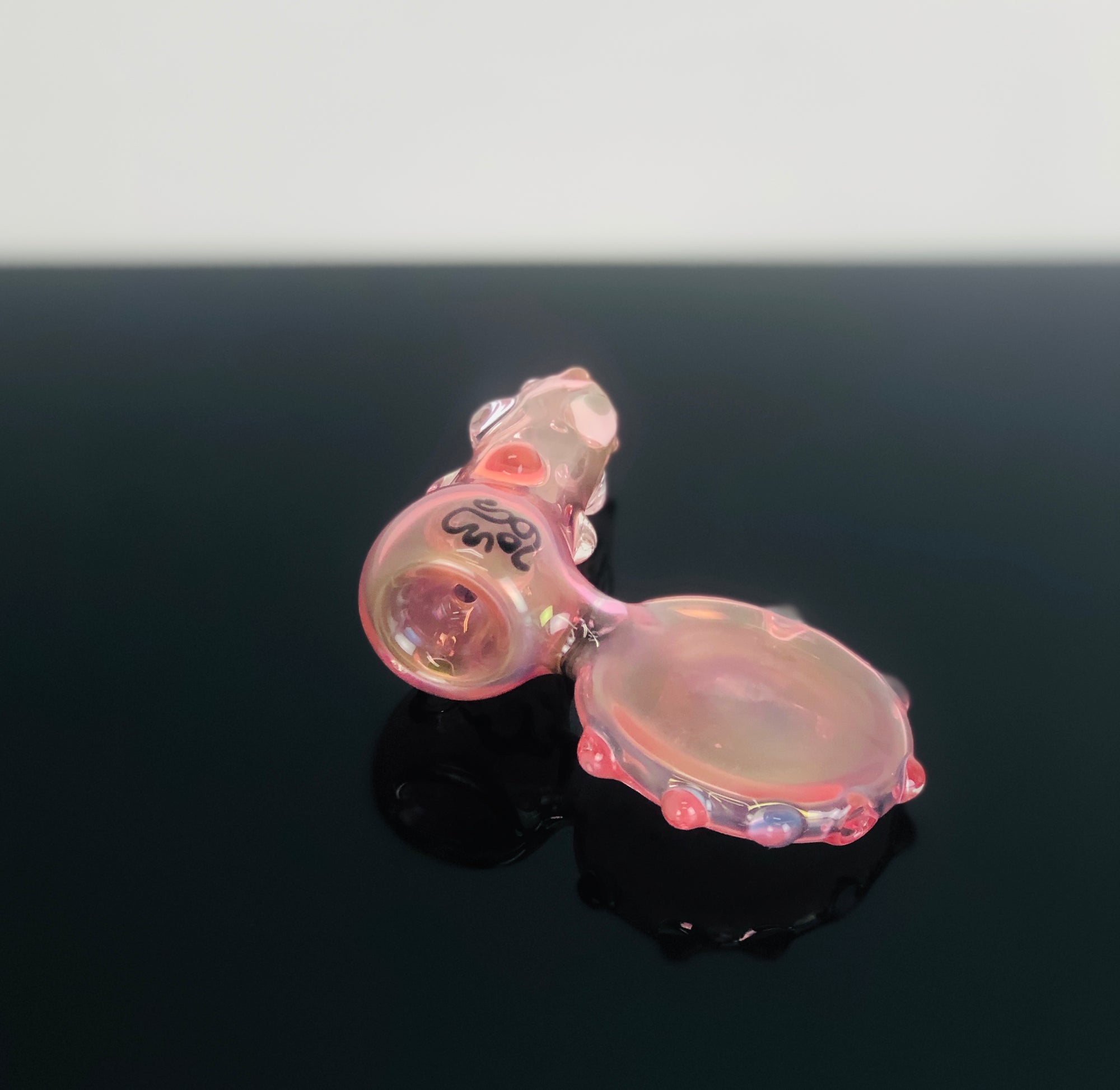 603 Glass Flat Pipe - Pink