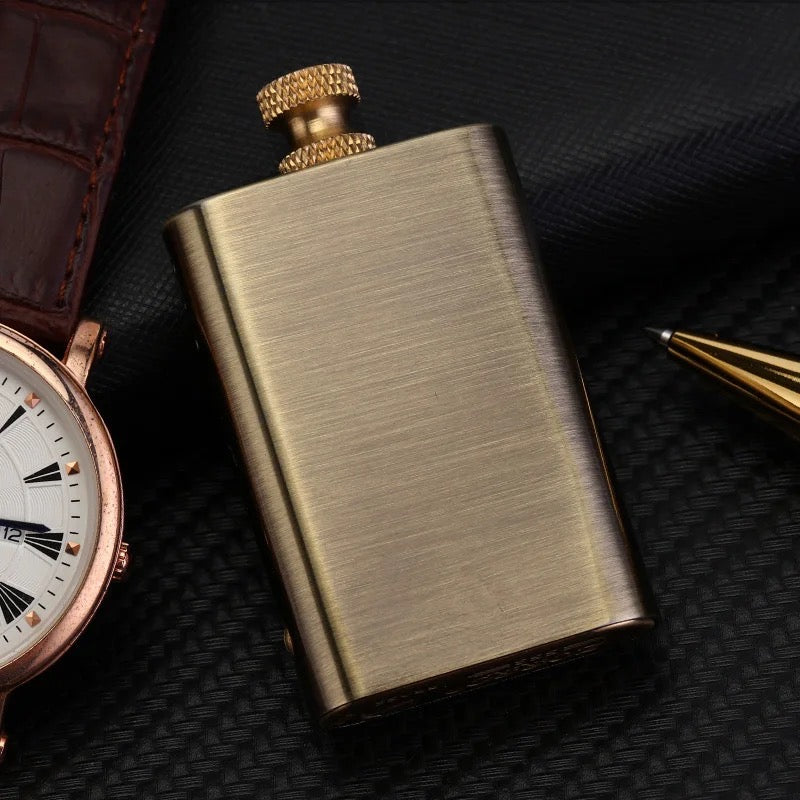 Engravable Vintage Pull Strike Lighter - Black