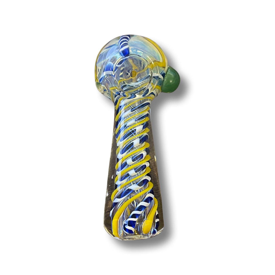 4" Thick Swirl Mix Hand Pipe - 4