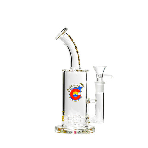 GLASSLAB 303 8" CLEAR BANGER HANGER W/ INLINE MATRIX PERCOLATOR