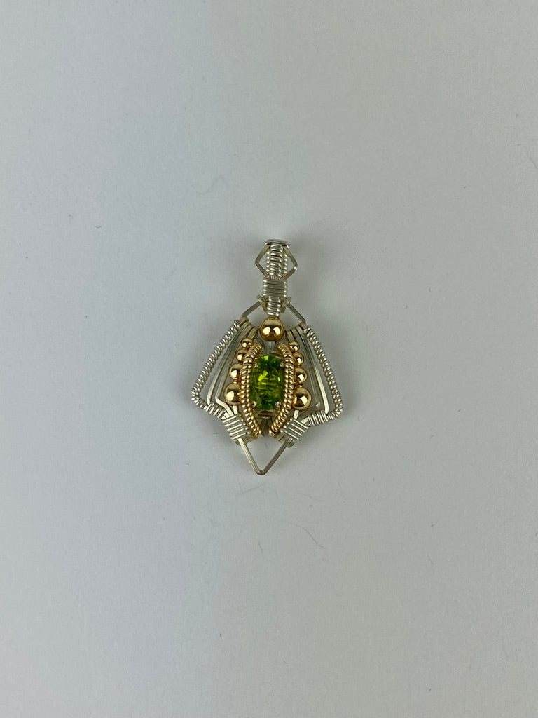 Jason Burruss Medium Single Gem Pendant Peridot