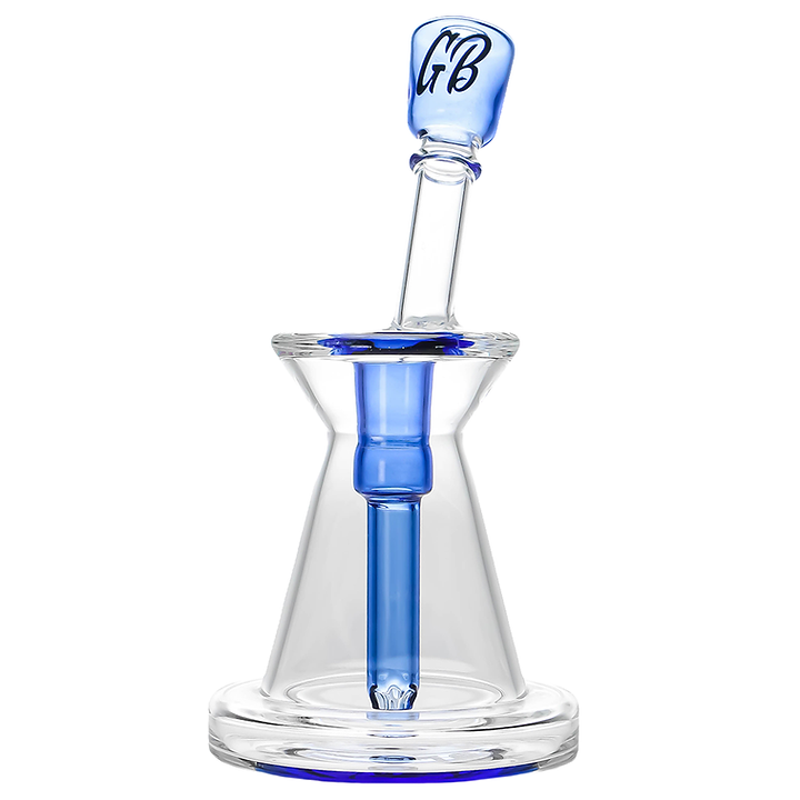 Green Bear Hour Glass Bubbler - Blue