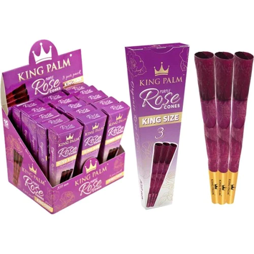 King Palm Purple Rose Cones King Size 3pk