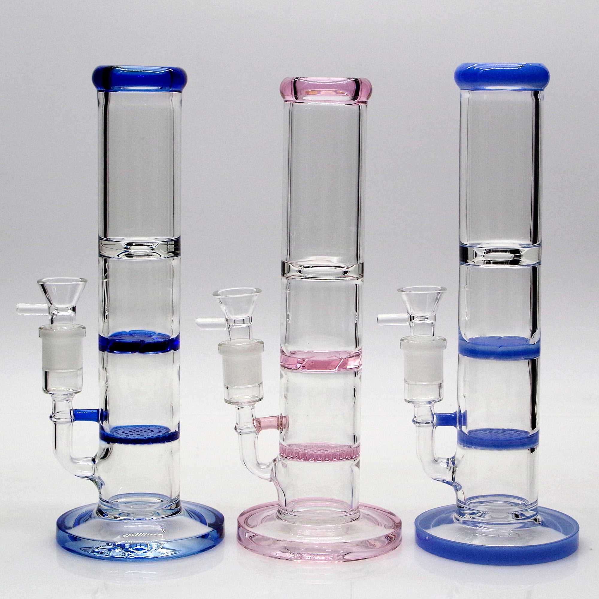 Double Perc Straight Tube wit Color (Online Only)
