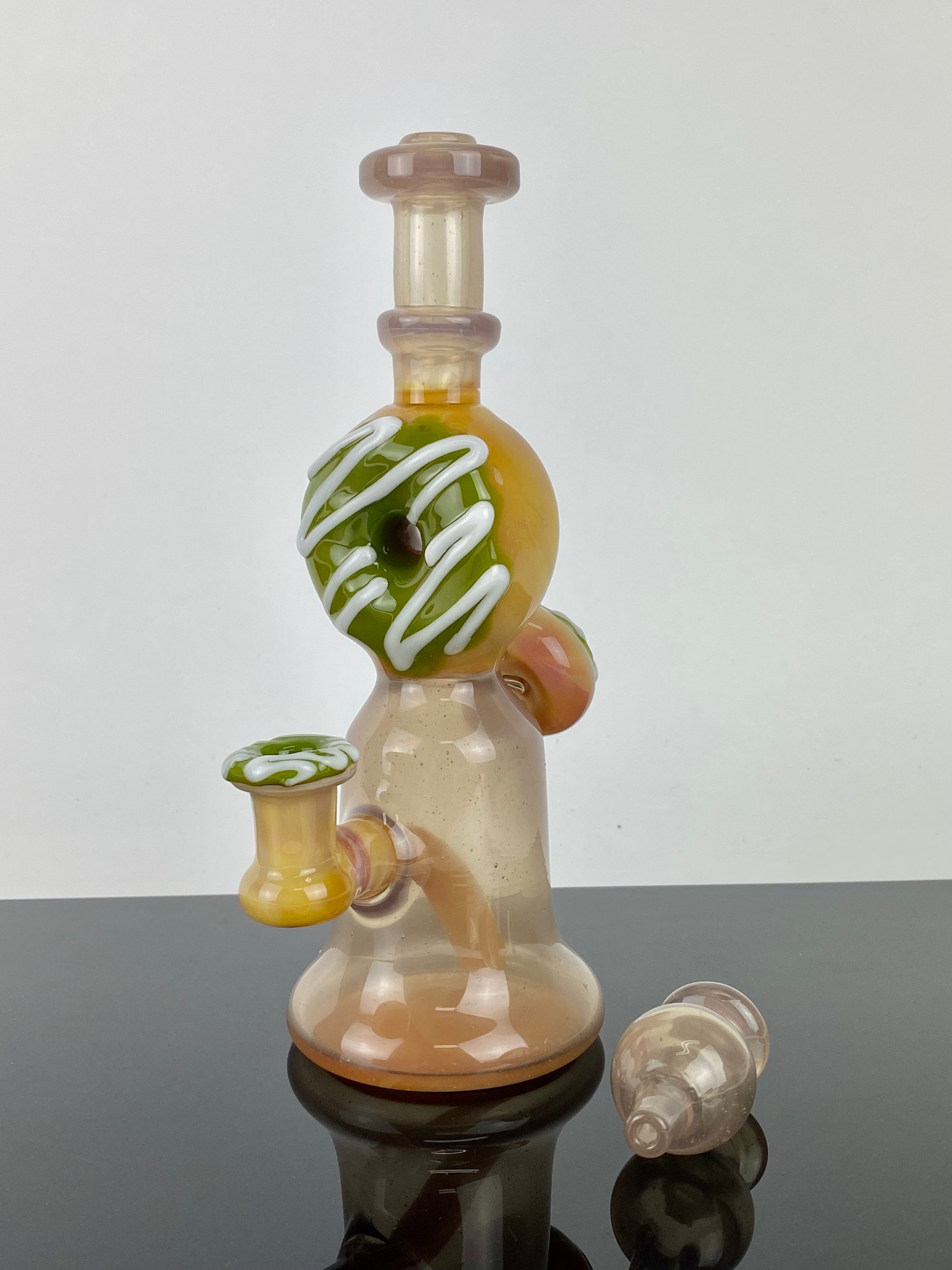 KGB Glass Bellbottom Donut Rig Veggie Hulk cfl