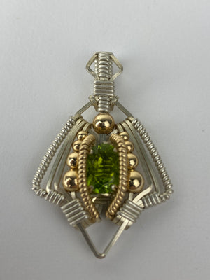 Jason Burruss Medium Single Gem Pendant Peridot