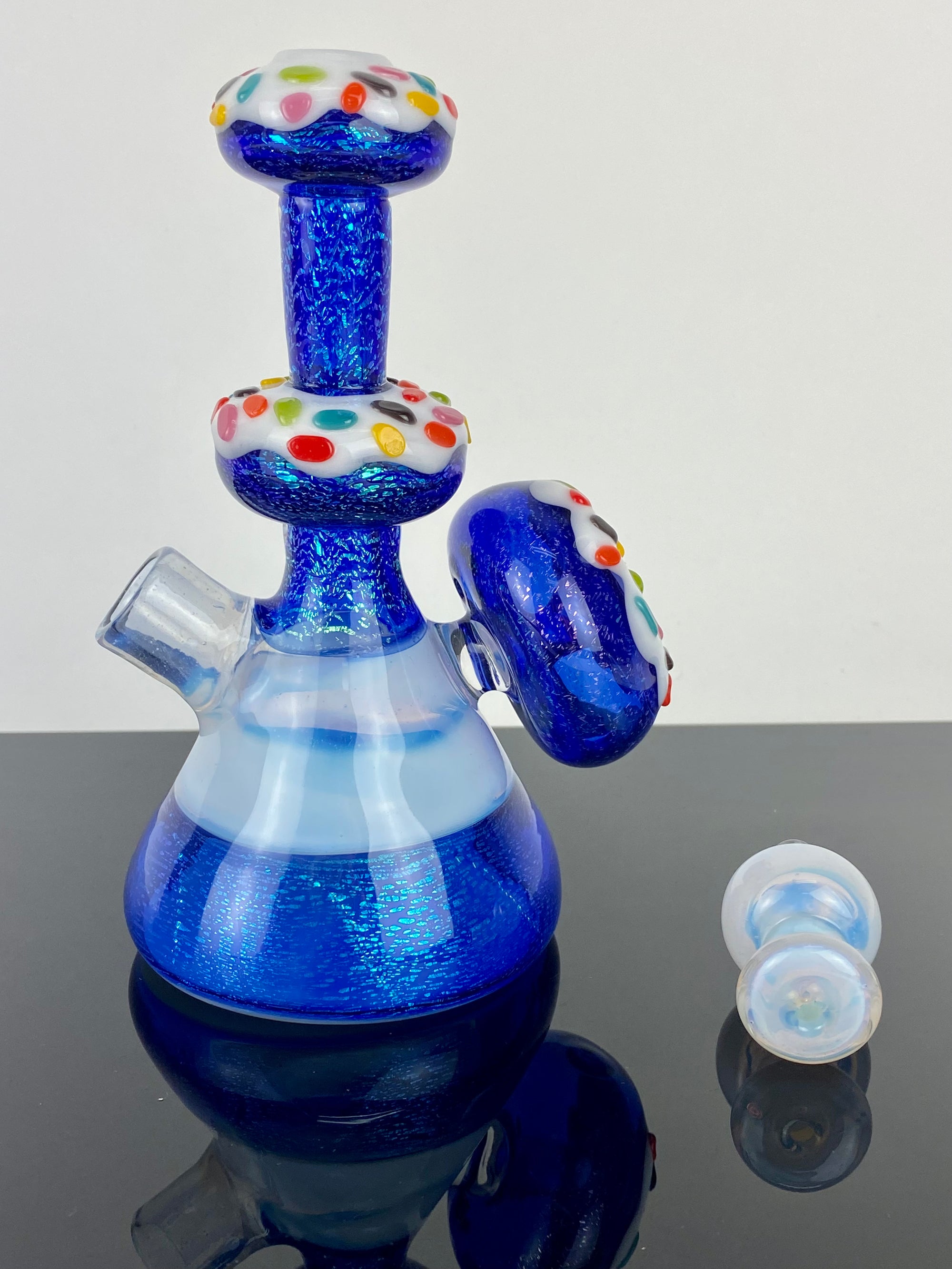 KGB Glass Donut Dichro Stack Rig Removable Downstem