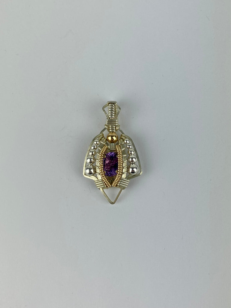 Jason Burruss Medium Single Gem Pendant Amethyst