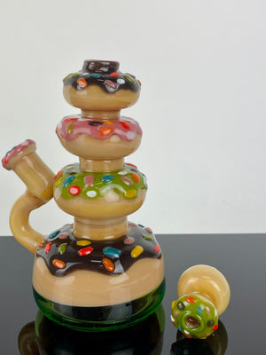 KGB Glass Donut Stack Rig  Chocolate Pistachio