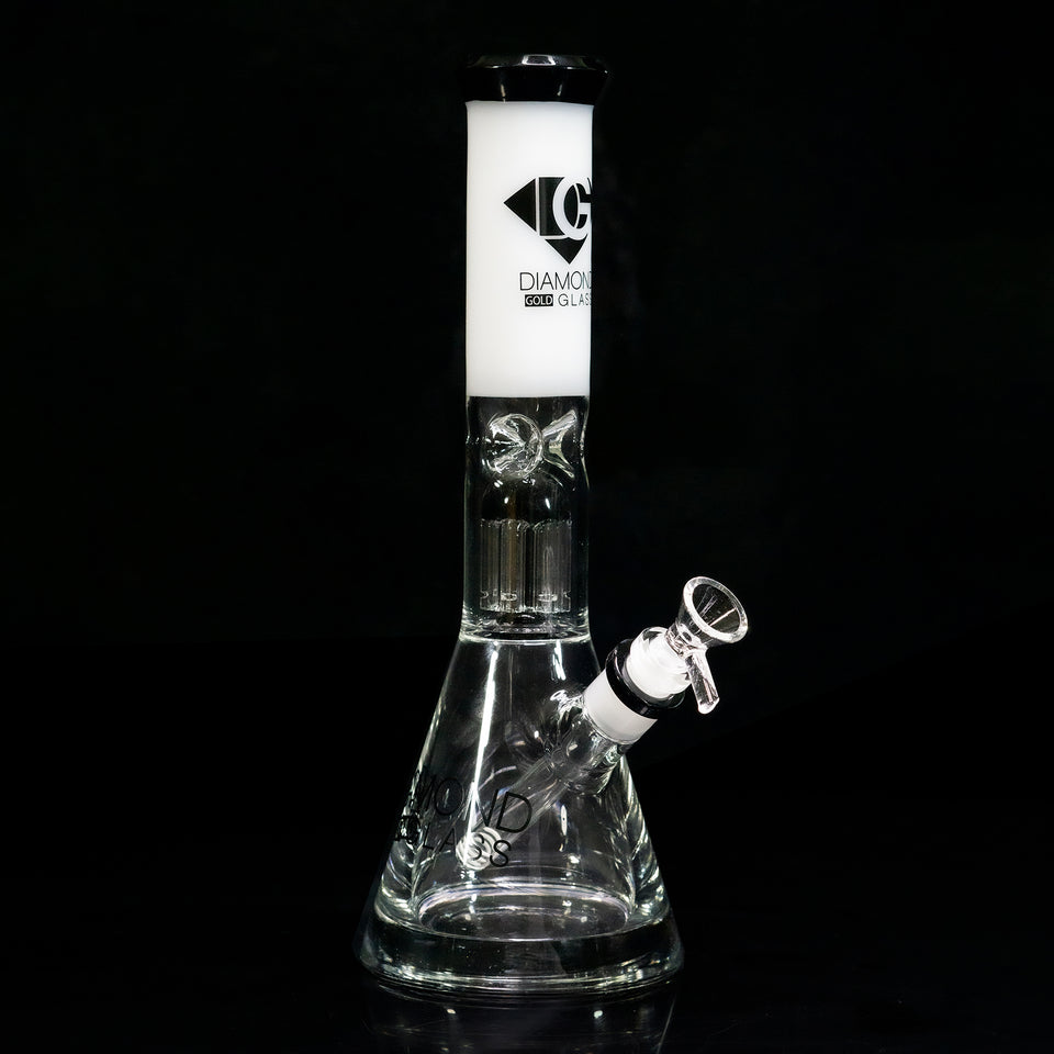 Diamond Glass 12" Beaker with Tree Perc