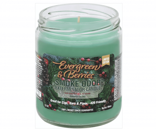 Smoke Odor Exterminator Candle - Evergreen & Berries