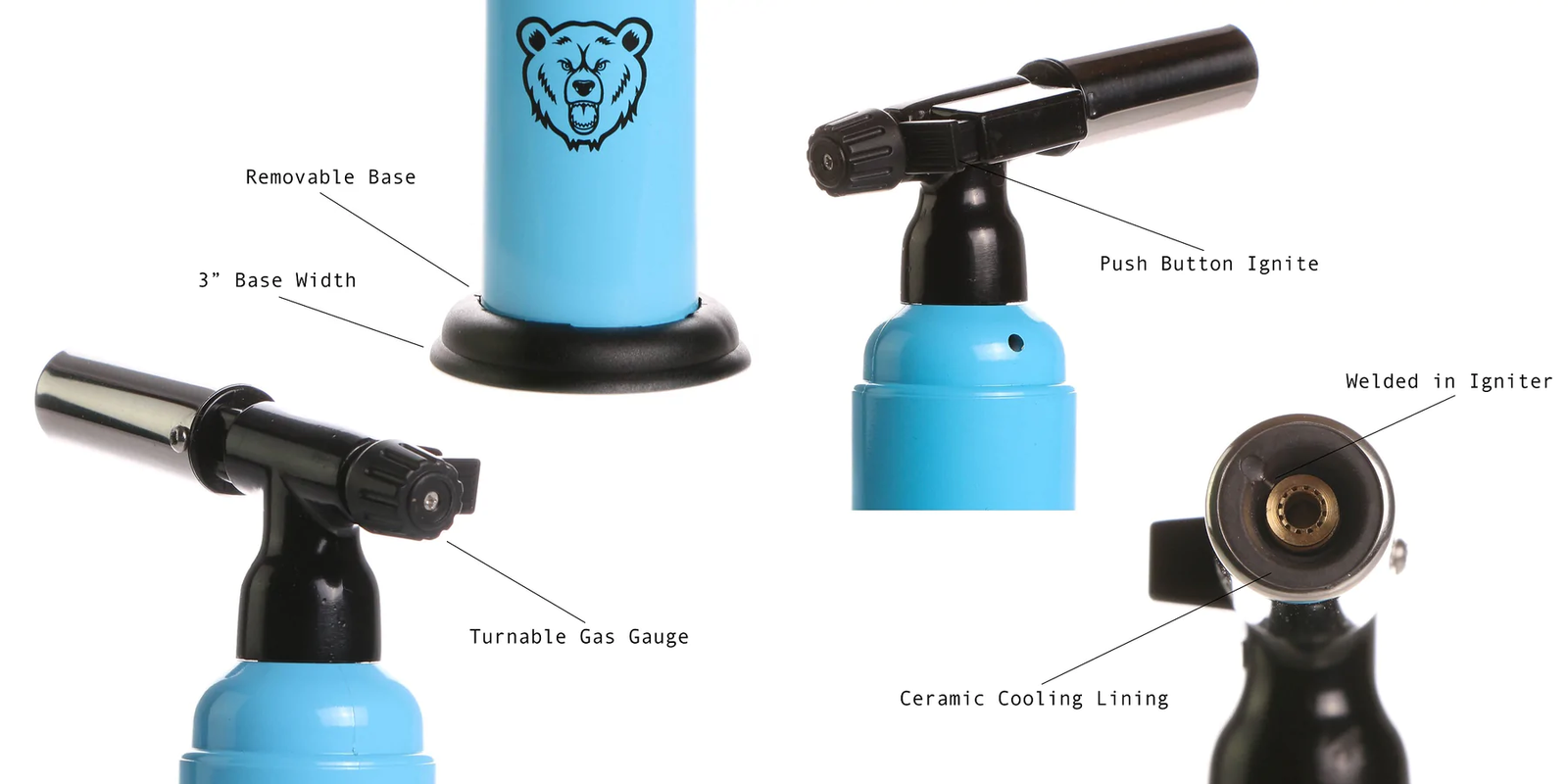Green Bear Papa Bear Torch - Blue