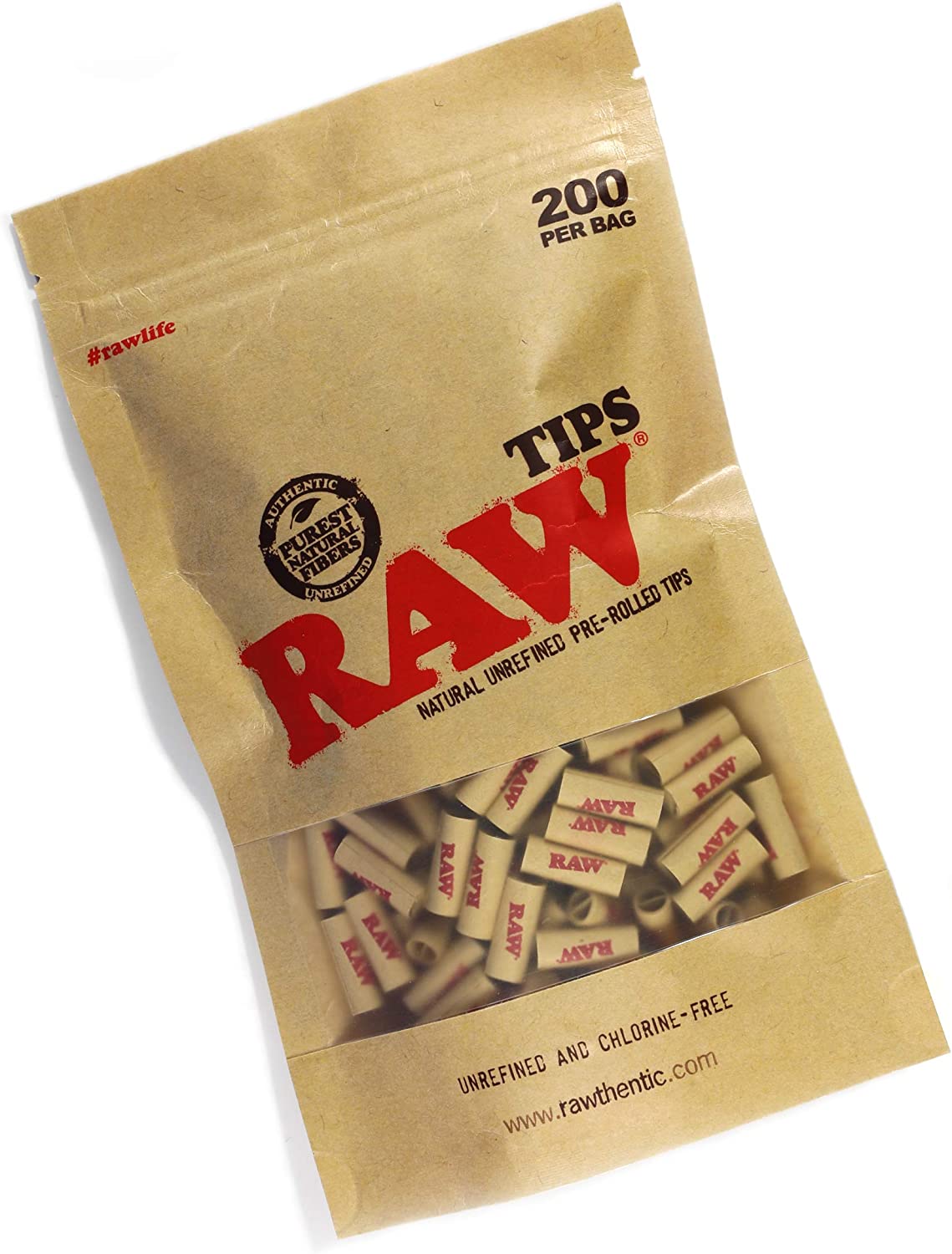 Raw Tips - Pre-Rolled Bag 200ct / Pack