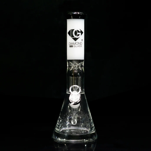 Diamond Glass 12" Beaker with Tree Perc