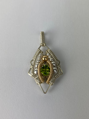 Jason Burruss Mini Single Gem Pendant Peridot