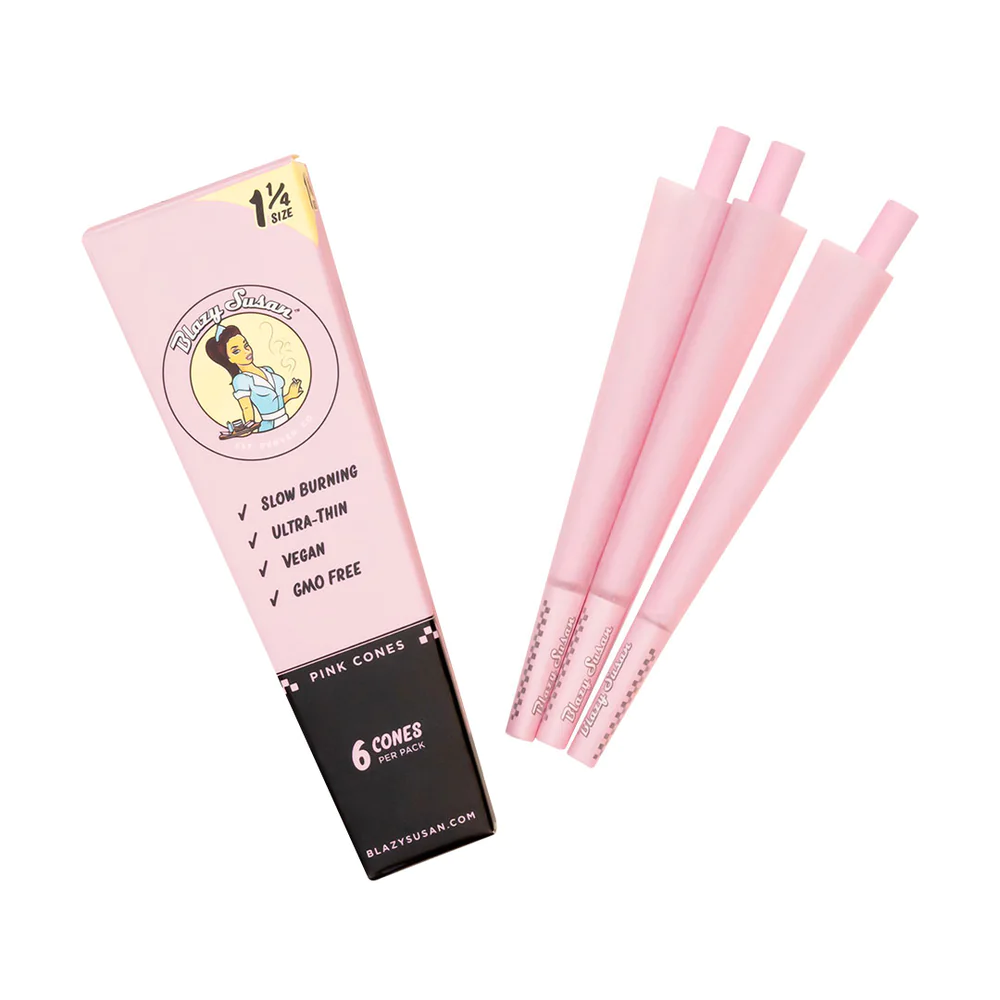 Blazy Susan Papers - Pink Cones 1 1/4 6pk