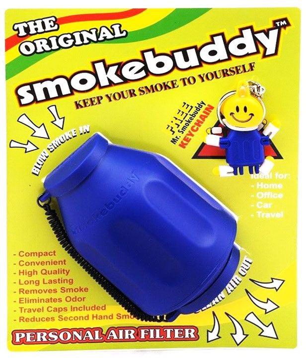 Smoke Buddy Personal Air Filter - Removes Smoke and Odor - High Quality -  Ideal for Home, Office, Car, and Travel - Free Keychain
