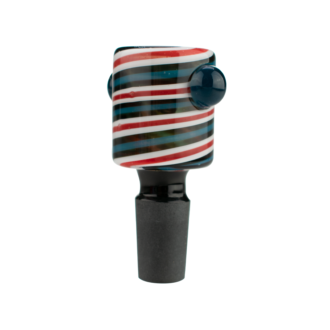 14mm Swirly Candy Cane Bowl (ONLINE ONLY) - red