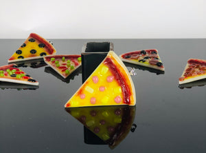 Jamie Burress Fused Glass Pizza Pendants - Hawaiian