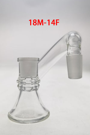 TAG - Non-Diffusing Ash Catcher (ONLINE ONLY) - (18MM Male to 14MM Female) Wavy Laser Engraved Logo - Clear .05