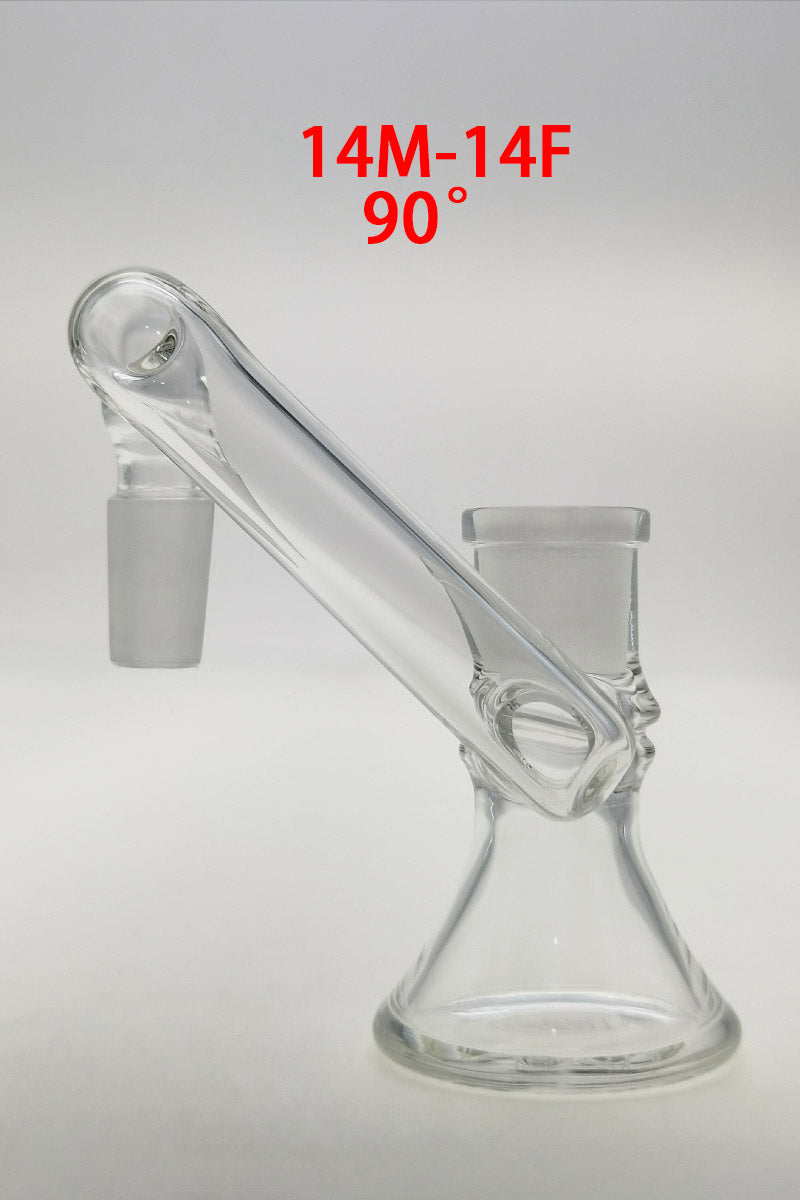 TAG - Non-Diffusing Ash Catcher (ONLINE ONLY) - (14MM Male to 14MM Female) Wavy Laser Engraved Logo - Clear .05