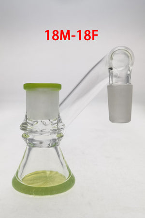 TAG - Non-Diffusing Ash Catcher (ONLINE ONLY) - (18MM Male to 18MM Female) Wavy Laser Engraved Logo - Kiwi Accents .05