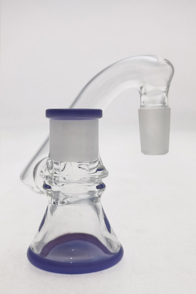 TAG - Non-Diffusing Ash Catcher (ONLINE ONLY) - (18MM Male to 18MM Female) Wavy Laser Engraved Logo - Purple Accents .05