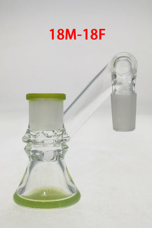 TAG - Non-Diffusing Ash Catcher (ONLINE ONLY) - (18MM Male to 18MM Female) Wavy Laser Engraved Logo - Kiwi Base w/Sunset Slyme Joint Rim .05