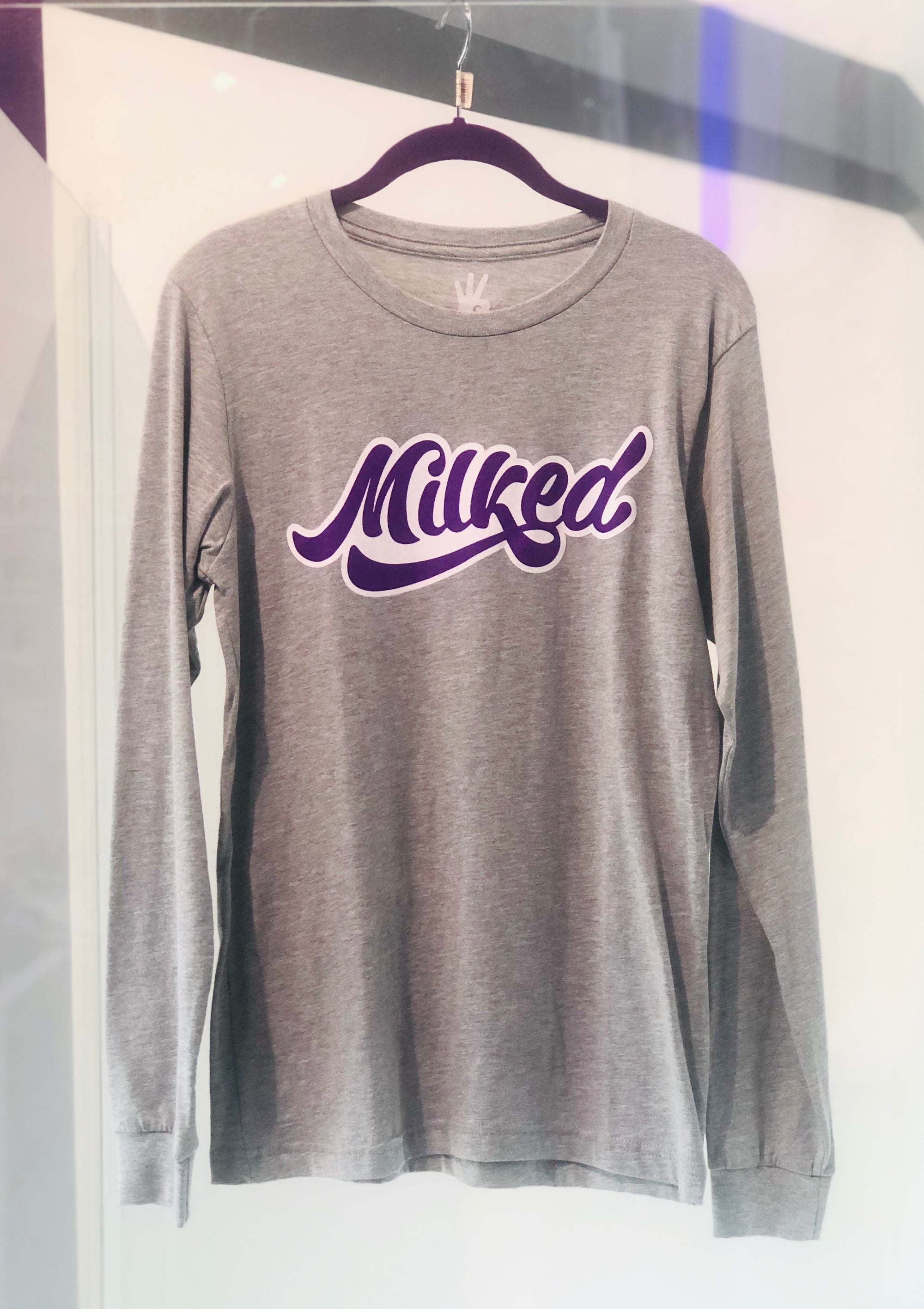 Milked Classic Purple Logo Longsleeve T-Shirt - Small - 2X - Medium - X-Large - Large