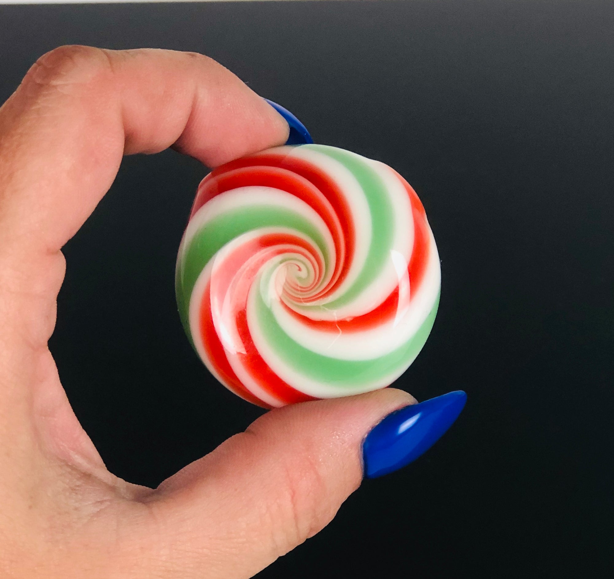 Sherbet Peppermint Swirl Pendant