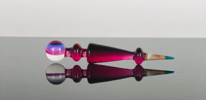 Sherbet Short Tool w/Marble - Gold Ruby