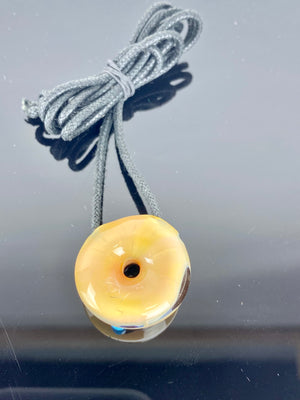 KGB Glass Micro Donut Pendant Chocolate Blueberry