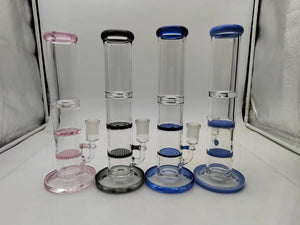Double Perc Straight Tube wit Color (Online Only)