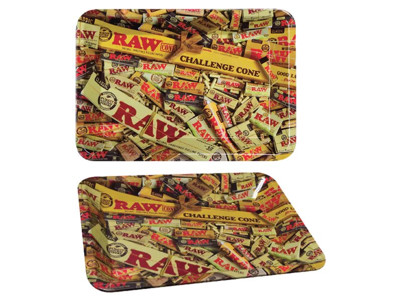 Raw Metal Rolling Tray Mini - Girl