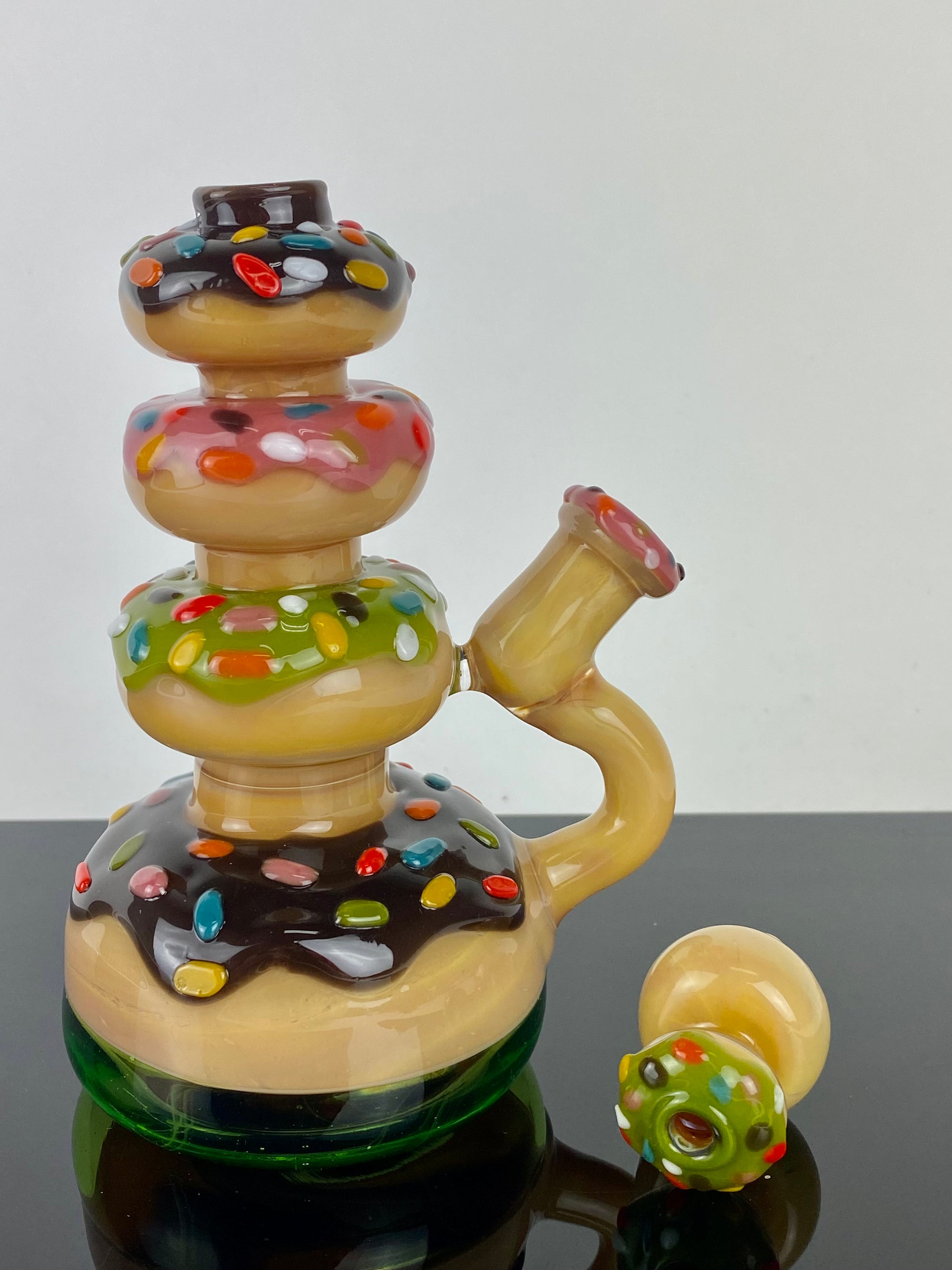 KGB Glass Donut Stack Rig  Chocolate Pistachio