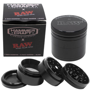 RAW® x Hammercraft 4 Part Grinder - Black / 2.0''