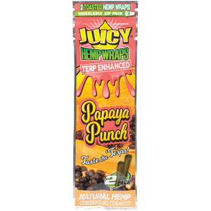 Juicy Jay's Terp Enhanced Hemp Wraps 2pk - Papaya Punch