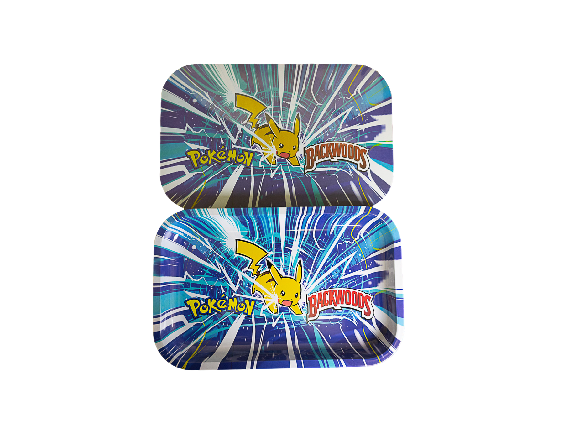 Pikachu Backwood Metal Rolling Tray w/Lid