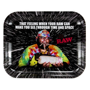 Raw Metal Rolling Tray Large - OOPS