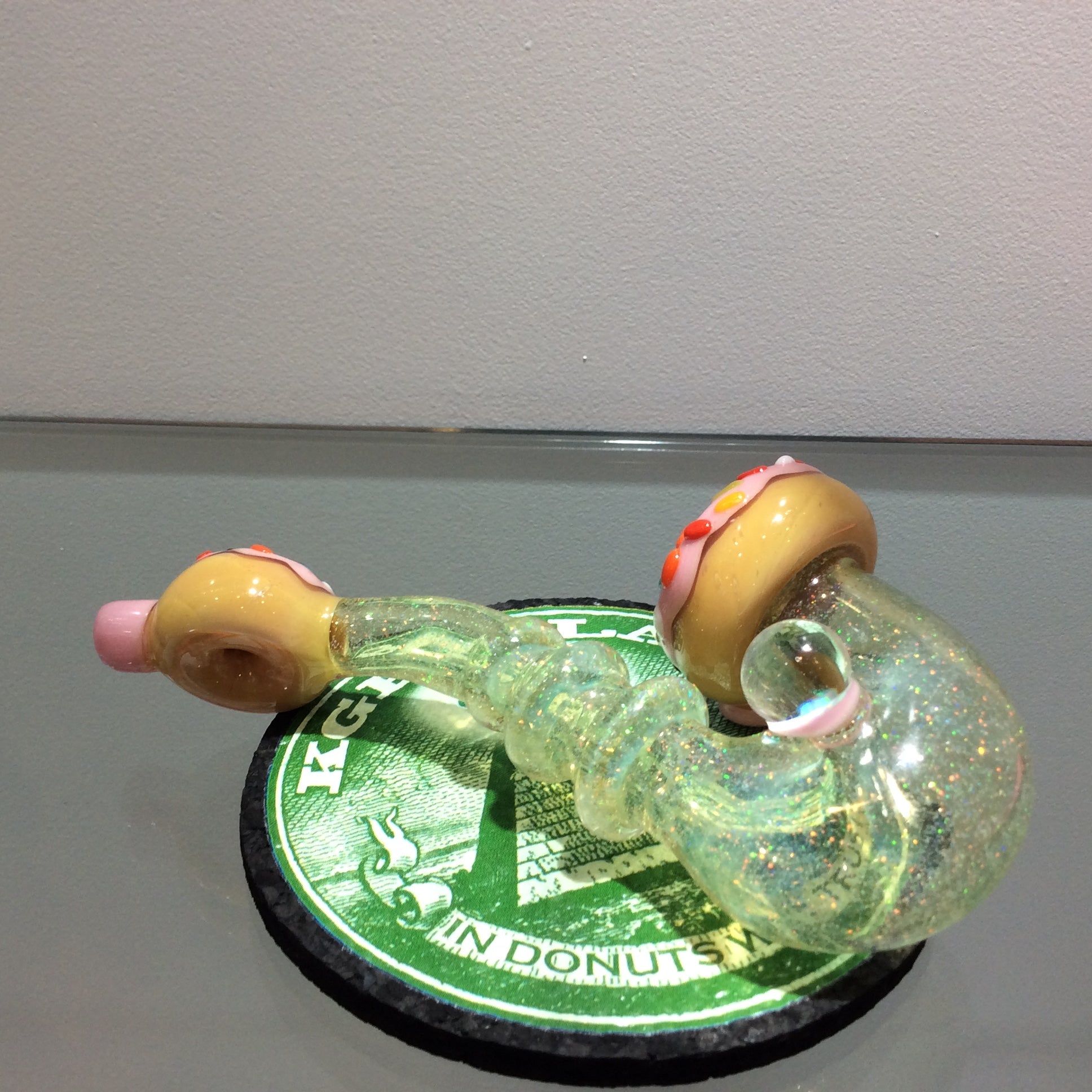 KGB Glass Strawberry Crushed Opal Sherlock UV