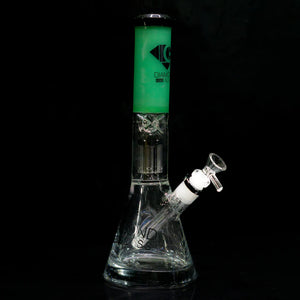 Diamond Glass 12" Beaker with Tree Perc