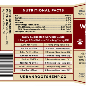 Urban Roots Advanced Care Hemp-Infused Salmon Oil for Pets 750mg