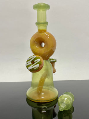 KGB Glass Bellbottom Donut Rig Veggie Hulk cfl