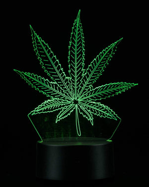 3D Cannabis Leaf Lamp (ONLINE ONLY)