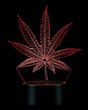 3D Cannabis Leaf Lamp (ONLINE ONLY)