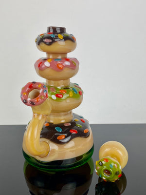 KGB Glass Donut Stack Rig  Chocolate Pistachio