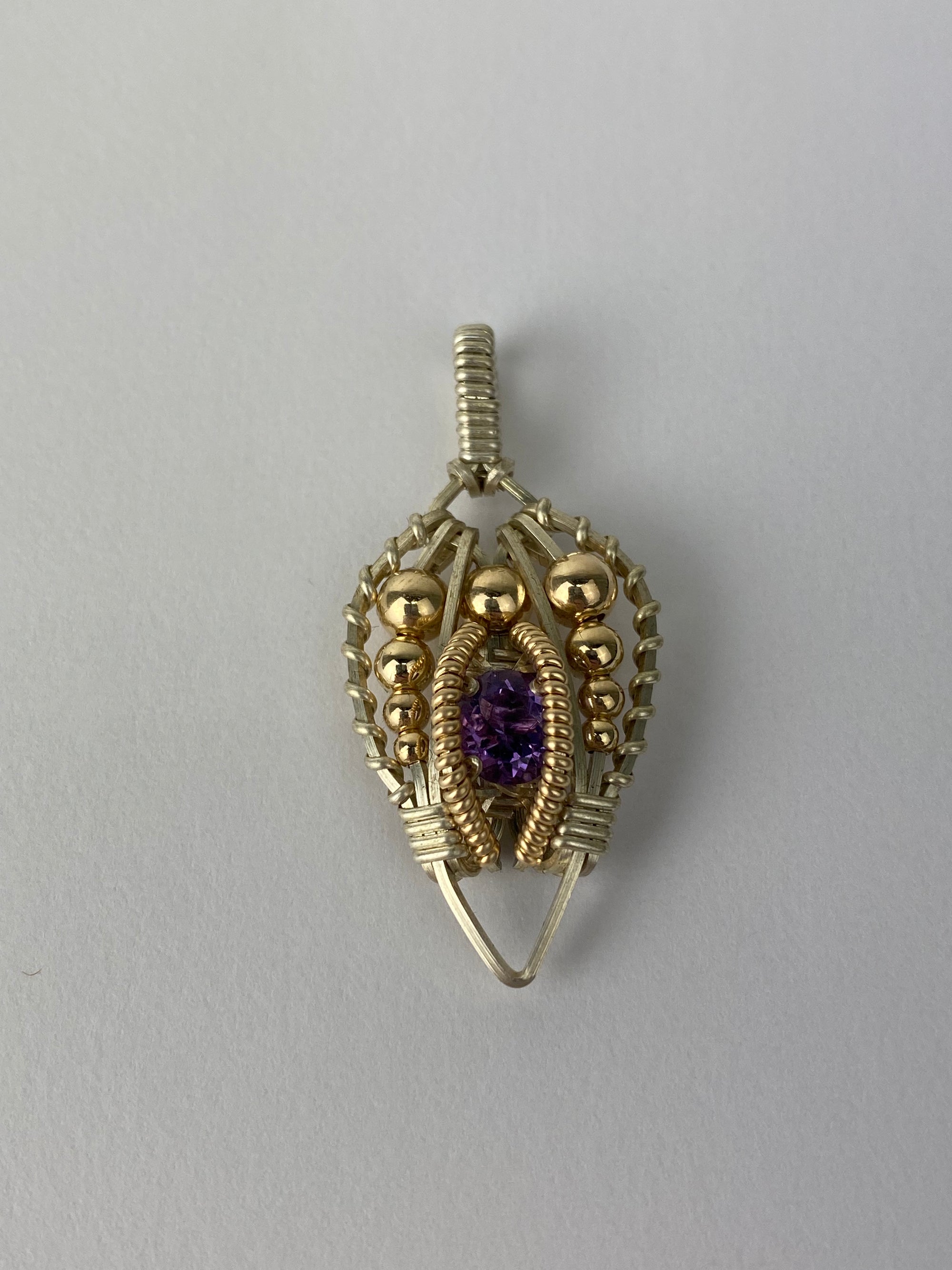 Jason Burruss Mini Single Gem Pendant Amethyst 1