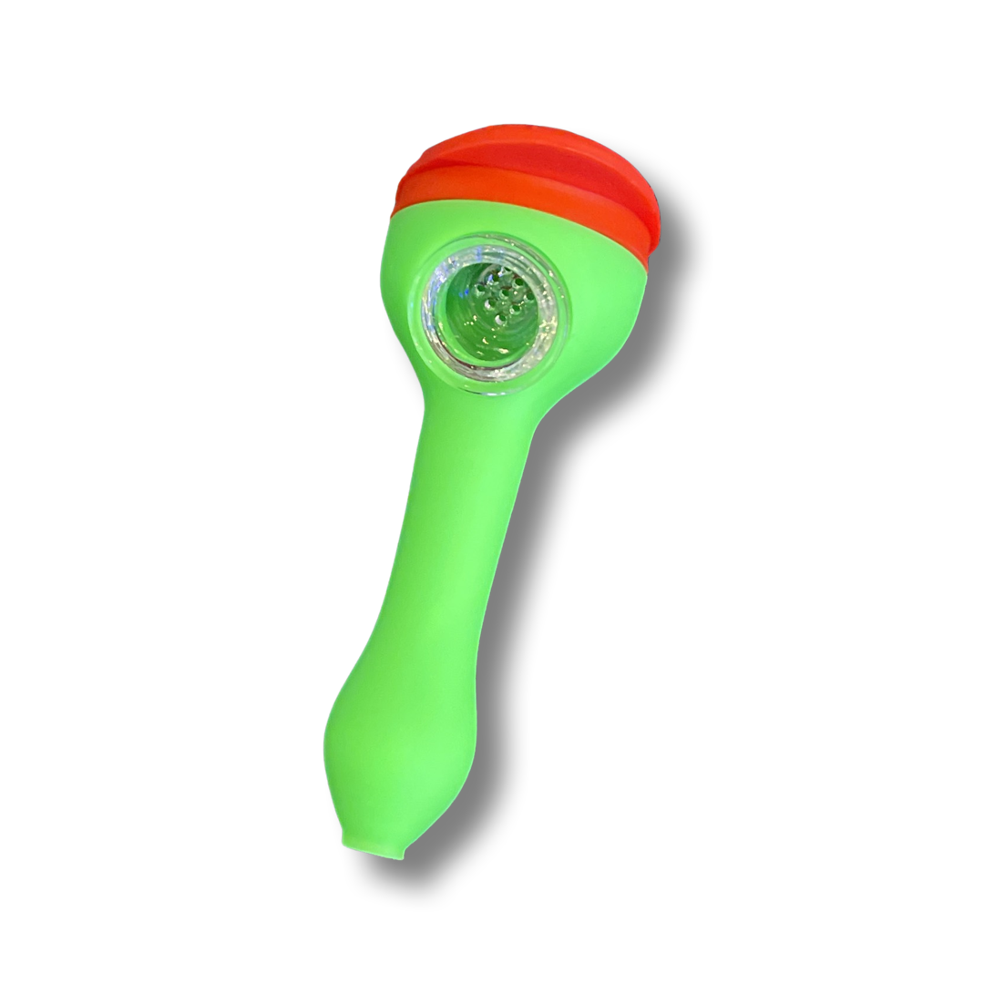 5" Silicone Spiderguy Hand Pipe - Green